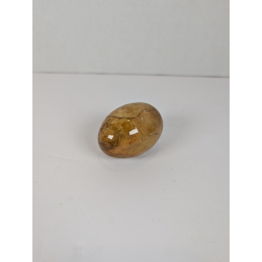 Alabaster Stone Hand Carved Egg Great Condition